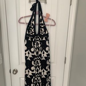 Black & White Banana Republic Halter Maxi Dress - Size 0